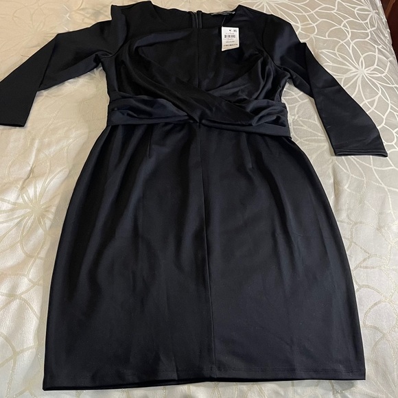 INC Black dress 3/4 sleeves - Picture 3 of 12